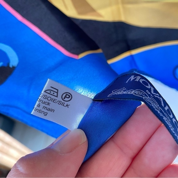 MOVADO 100% Silk Scarf The Museum Watch Face Stopwatch Celestial Sun Moon Stars - Picture 10 of 11